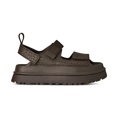 (W) UGG GoldenGlow Embossed Sandal Dense Smoke