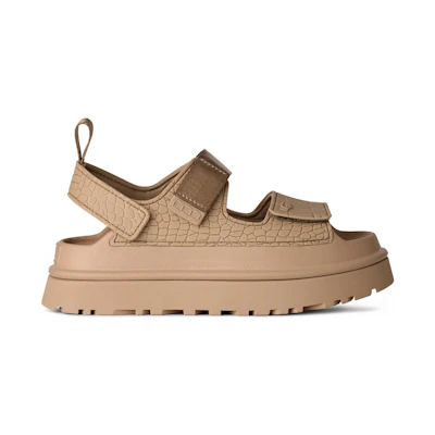 (W) UGG GoldenGlow Embossed Sandal Mustard Seed