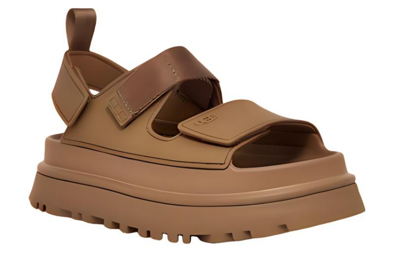 Order UGG 露指魔術貼 一字帶涼鞋 女款 棕色