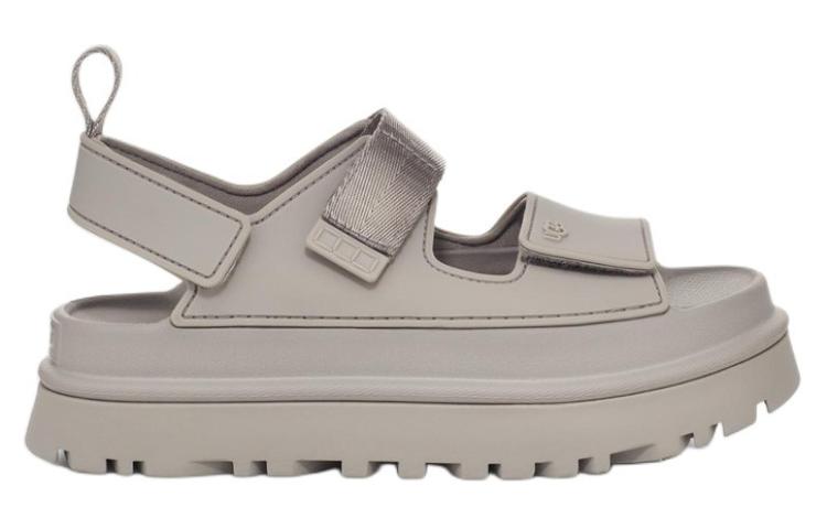 Order UGG 皮革 時尚舒適 一字帶涼鞋 女款 灰色