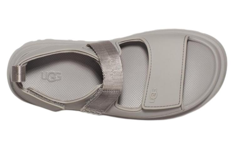 Shop UGG 皮革 時尚舒適 一字帶涼鞋 女款 灰色