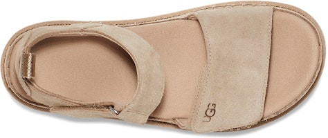 UGG Goldenstar 雙層牛皮 一字式扣帶露趾運動 流行涼鞋 女款 灰色 Shop UGG Goldenstar 雙層牛皮 一字式扣帶露趾運動 流行涼鞋 女款 灰色