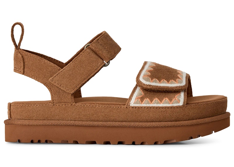 (Women) UGG Goldenstar Artistitch Sandal Chestnut 1175130-CHE