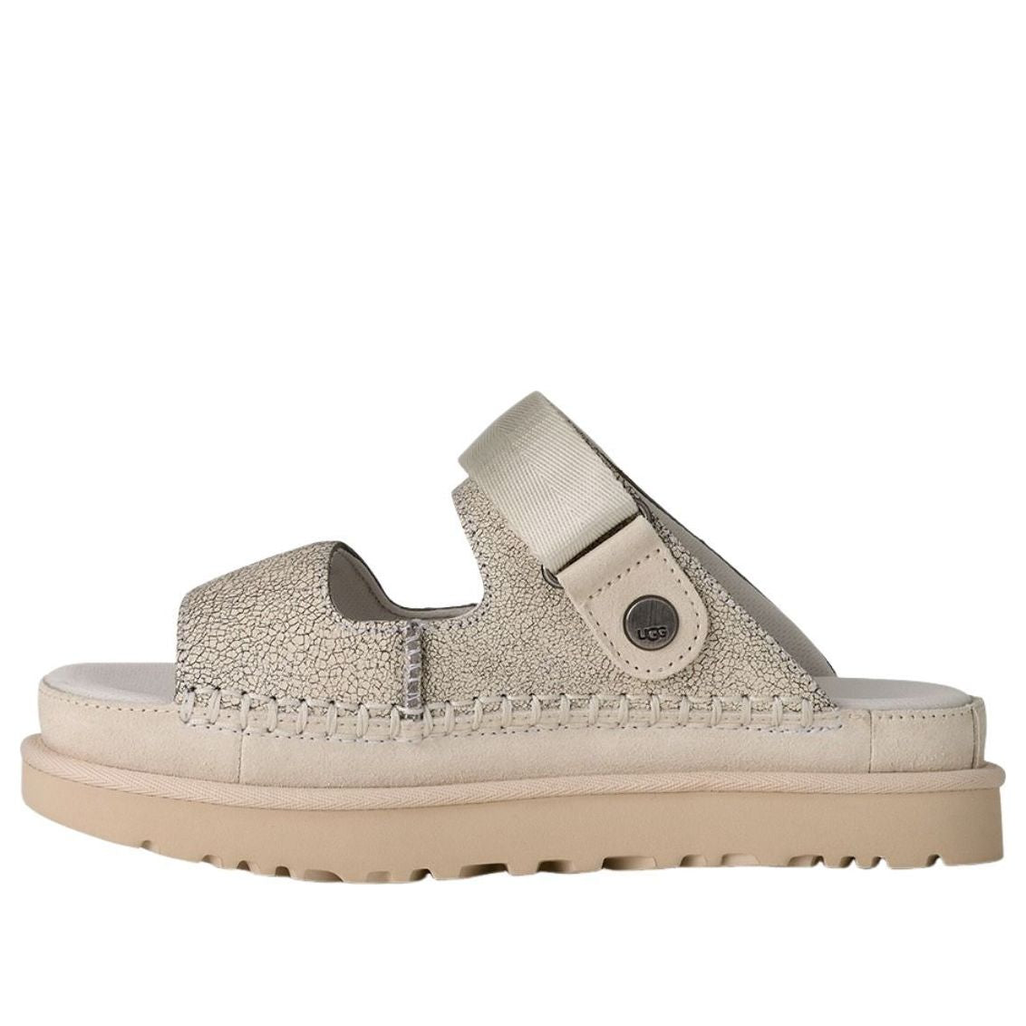 (Women) UGG Goldenstar Crackle Glide Sandals 'Crackle White' 1177852-CRCK