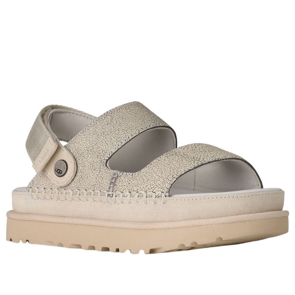 Order (Women) UGG Goldenstar Crackle Glide Sandals 'Crackle White' 1177852-CRCK