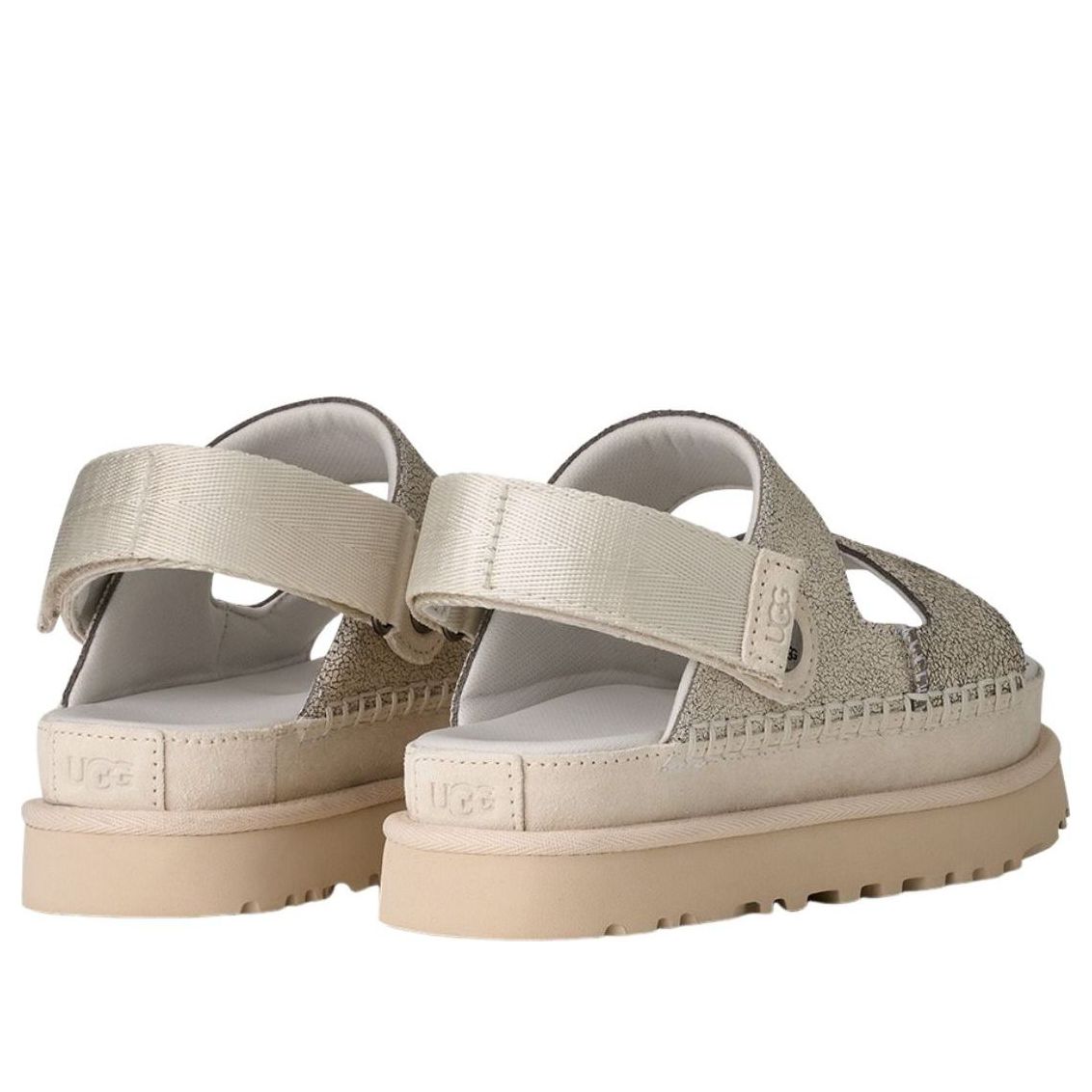 Lookbook (Women) UGG Goldenstar Crackle Glide Sandals 'Crackle White' 1177852-CRCK