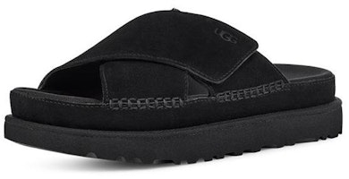 (Women) UGG Goldenstar Cross Slide Black 1137910-BLK (Women) UGG Goldenstar Cross Slide Black 1137910-BLK