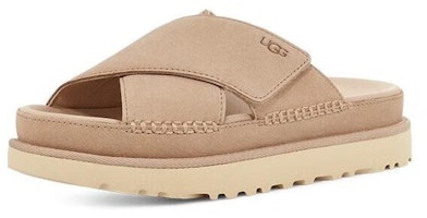 (Women) UGG Goldenstar Cross Slide Driftwood 1137910-DRI (Women) UGG Goldenstar Cross Slide Driftwood 1137910-DRI