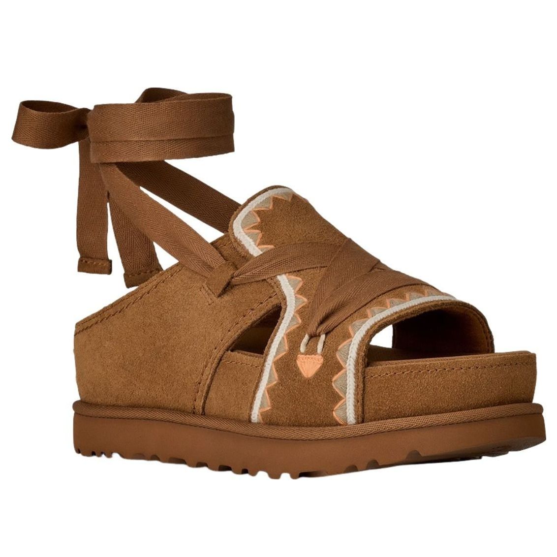 Order (Women) UGG Goldenstar Hi Artistitch Embroidered Strappy Sandals 'Chestnut Multicolor' 1175133-CHMU