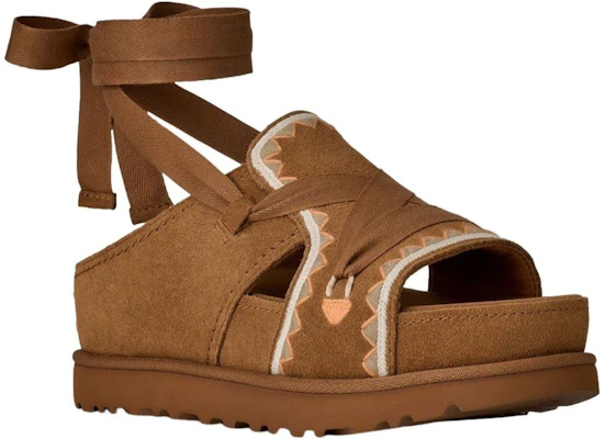 (Women) UGG Goldenstar Hi Artistitch Embroidered Strappy Sandals 'Chestnut Multicolor' 1175133-CHMU Order (Women) UGG Goldenstar Hi Artistitch Embroidered Strappy Sandals 'Chestnut Multicolor' 1175133-CHMU