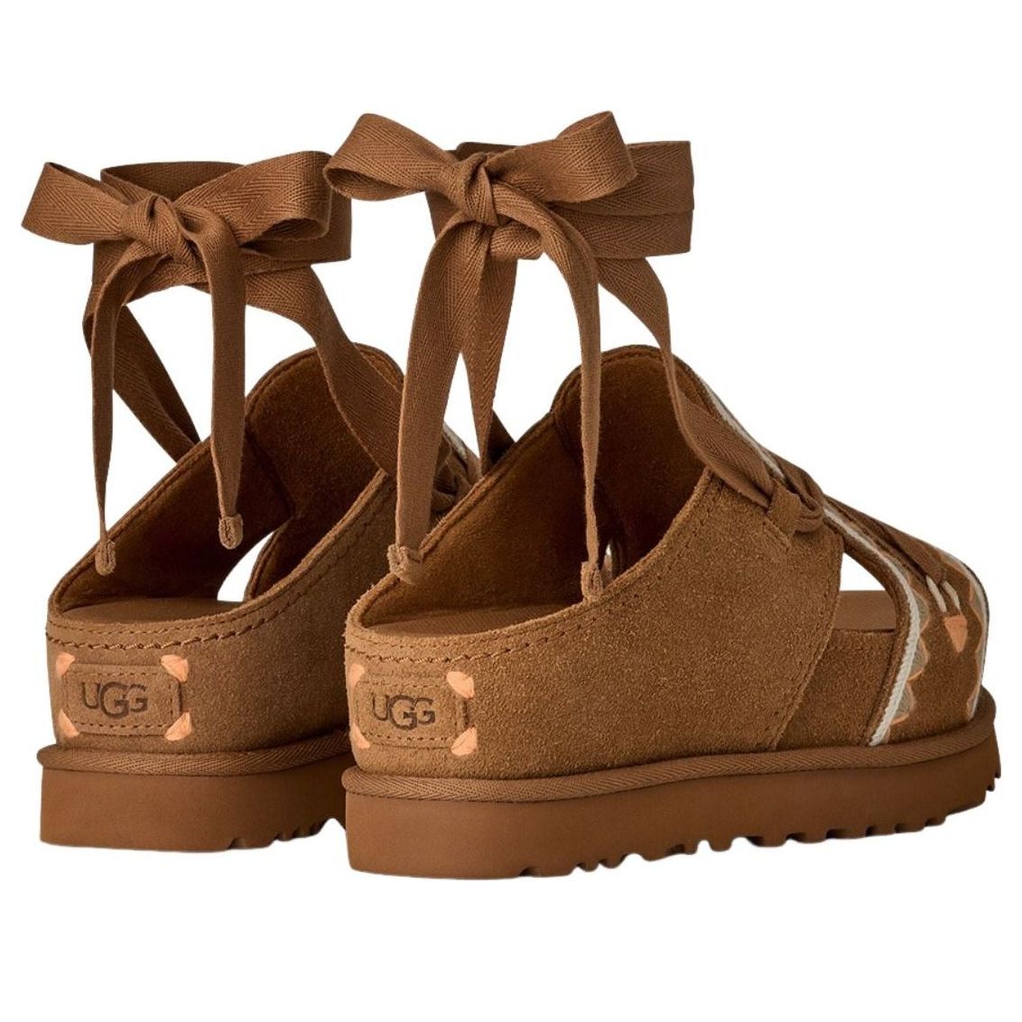 Lookbook (Women) UGG Goldenstar Hi Artistitch Embroidered Strappy Sandals 'Chestnut Multicolor' 1175133-CHMU