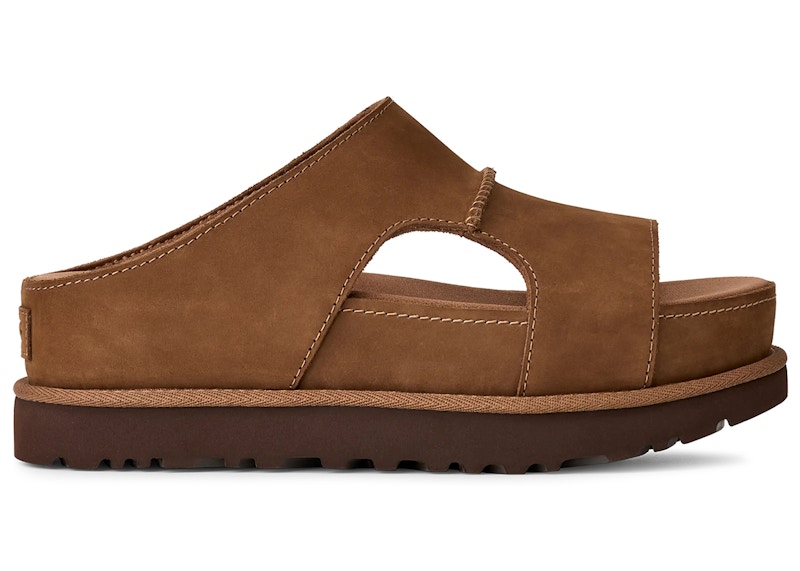 (Women) UGG Goldenstar Hi Cutout Slide Dark Chestnut 1184930-DKC