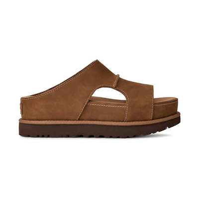 (W) UGG Goldenstar Hi Cutout Slide Dark Chestnut