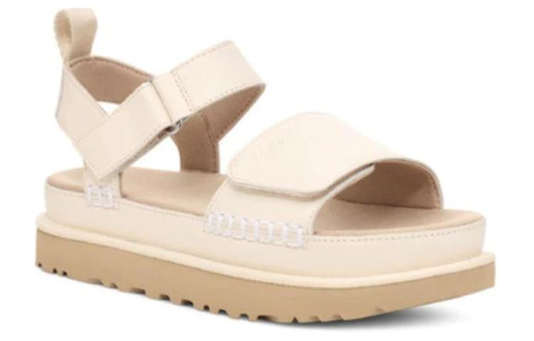 Order UGG 皮革 舒適輕便 一字帶涼鞋 女款 米色