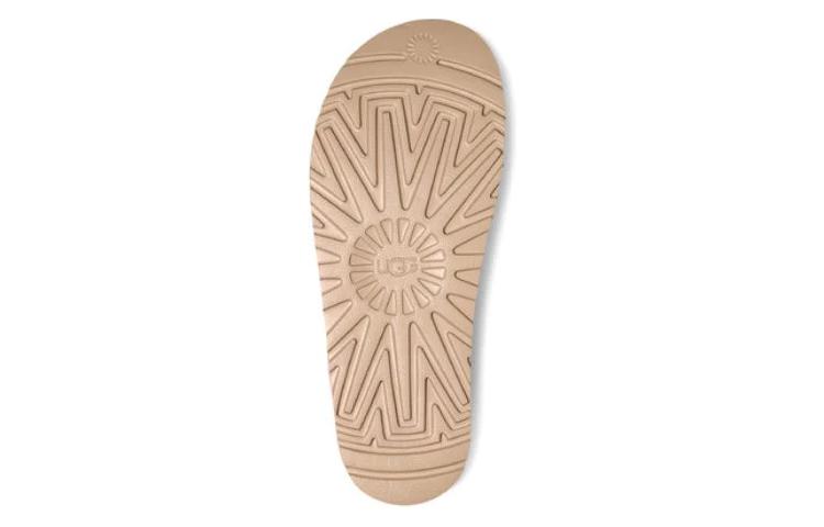 Shop UGG 皮革 舒適輕便 一字帶涼鞋 女款 米色