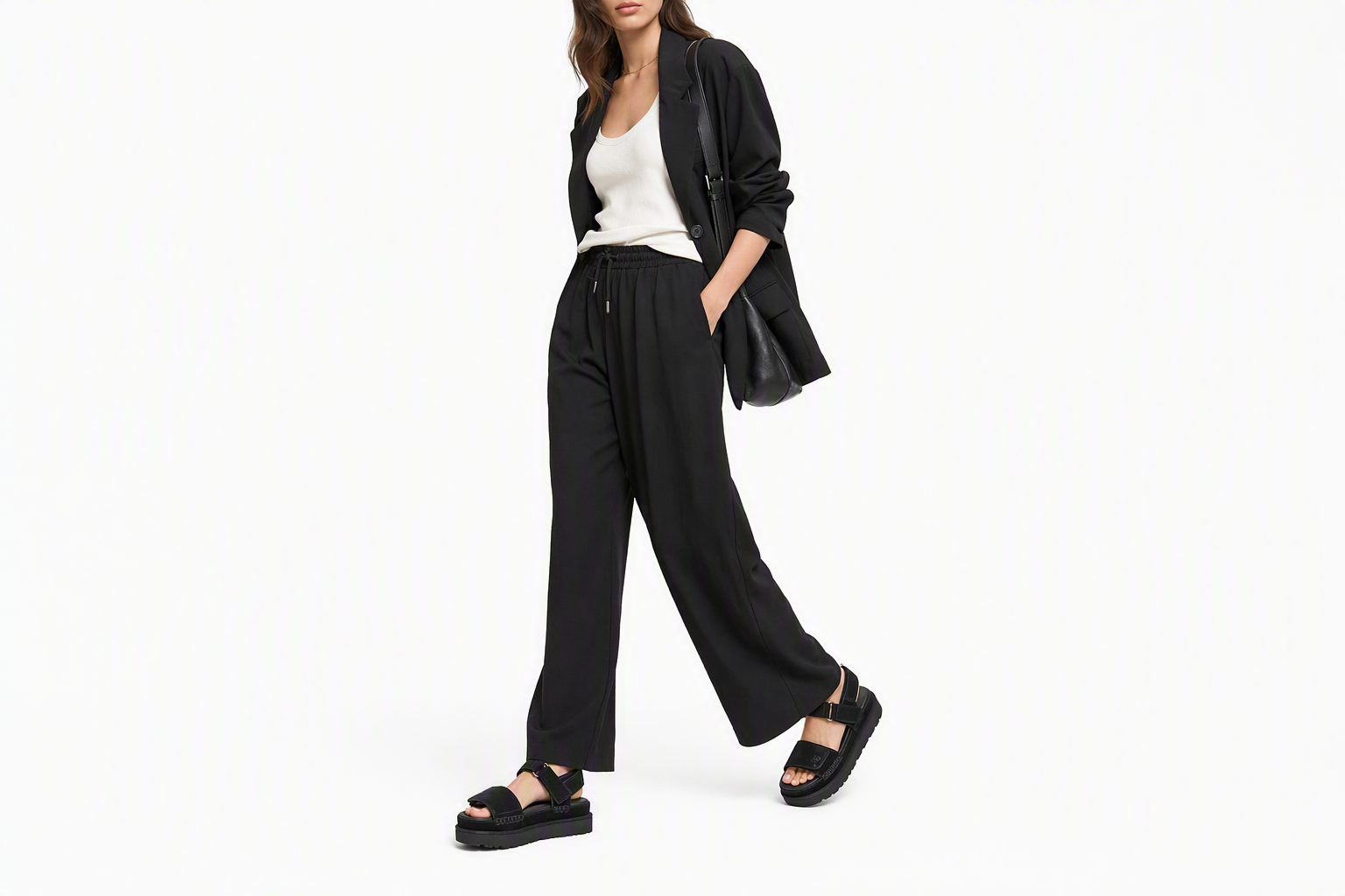 Order (W) UGG Goldenstar Sandaal ''Zwart'' 1136783-BLK