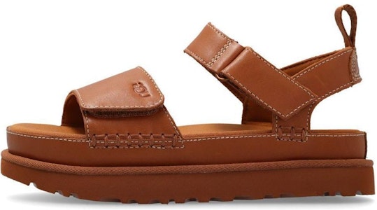 UGG 皮革魔術貼露趾沙灘涼鞋 女款 棕色 Buy UGG 皮革魔術貼露趾沙灘涼鞋 女款 棕色