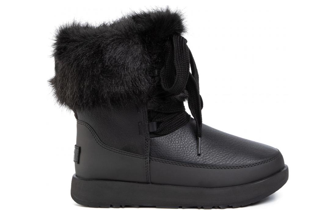 Order (Women) UGG Gracie Waterproof Black Leather Lace Up Boots 'Black' 1105769-BLK
