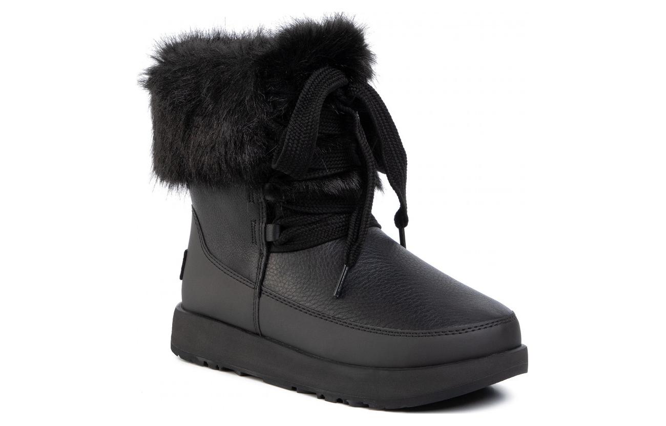 Lookbook (Women) UGG Gracie Waterproof Black Leather Lace Up Boots 'Black' 1105769-BLK