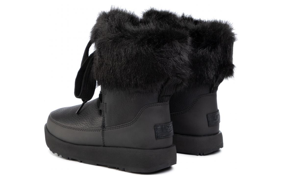 Shop (Women) UGG Gracie Waterproof Black Leather Lace Up Boots 'Black' 1105769-BLK