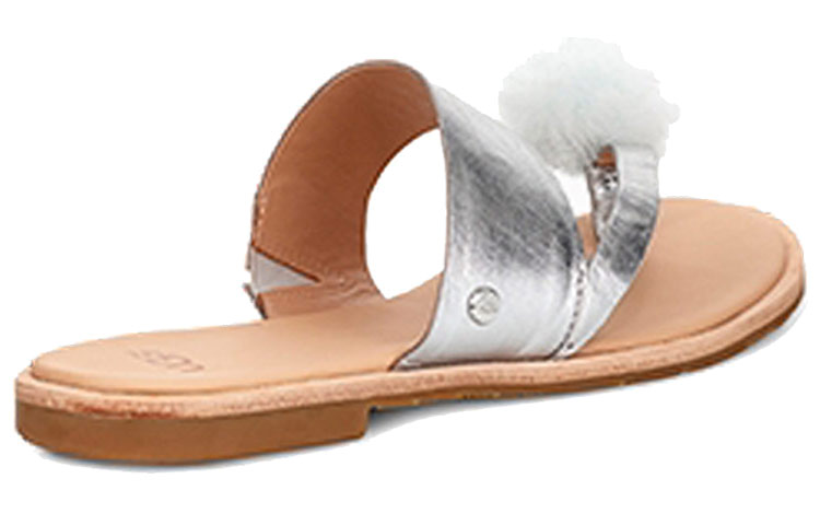 (W) UGG Hadlee Metallic Silver Slippers 圖 4