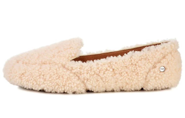 (Women) UGG Hailey Fluff Loafer Slip-On 'Natural' 1095108-NAT