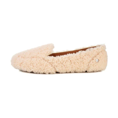 (W) UGG Hailey Fluff Loafer Slip-On 'Natural'