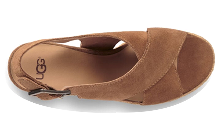Shop (W) UGG Harlow Wedge 'Chestnut Kasual' 1019902-CHE