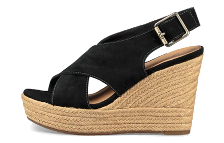 Buy (Women) UGG Harlow Wedge 'Simple Casual Black' 1019902-BLK