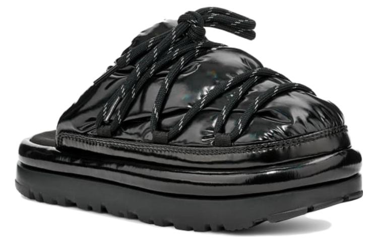 Lookbook (W) UGG 高光滑面太空滑沙拖鞋 黑色 1149033-BLK