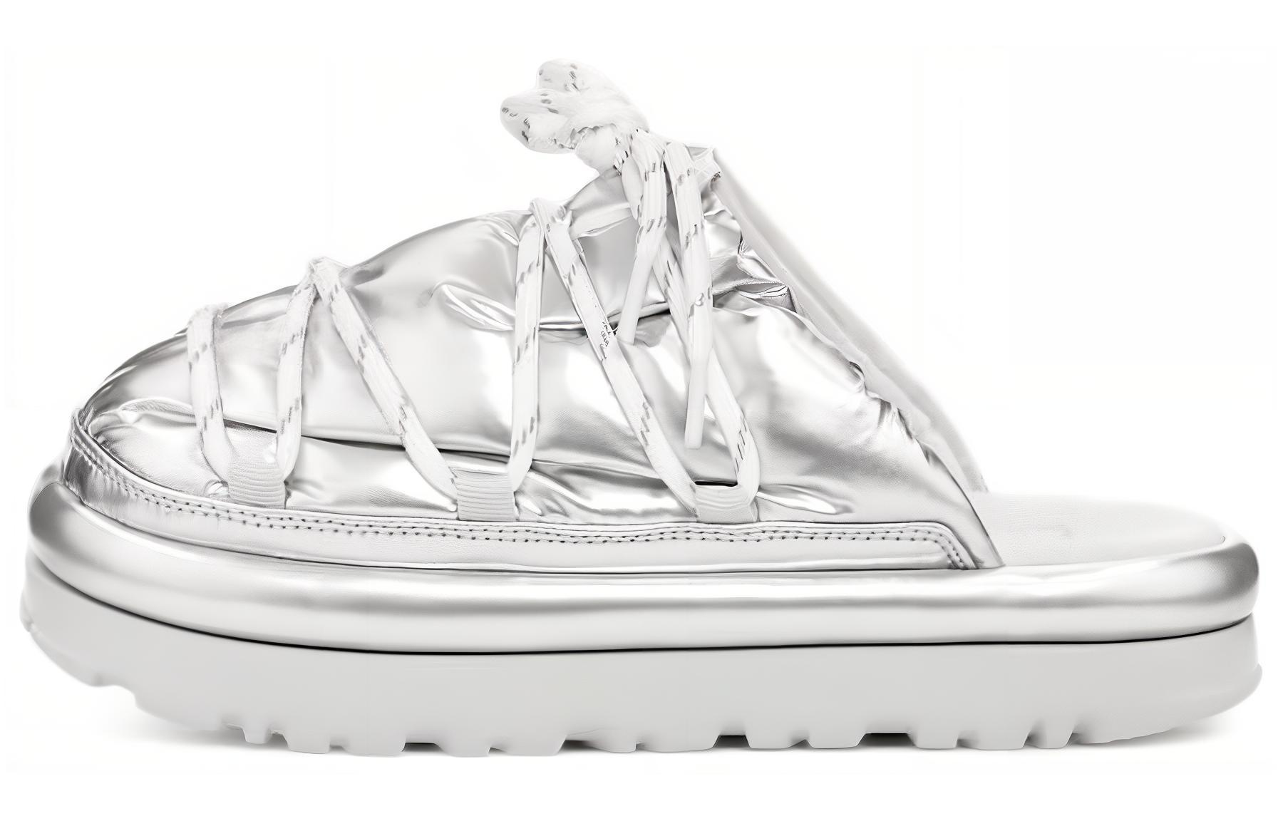 (Women) UGG Hi Shine Spaceslider Slide Silver 1149033-SLVR