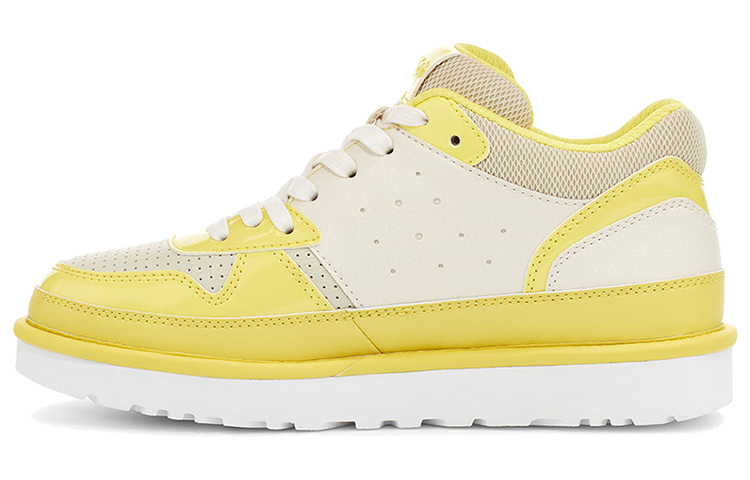 (Women) UGG Highland Casual Skateboarding Shoes Yellow White 1115810-WSSM