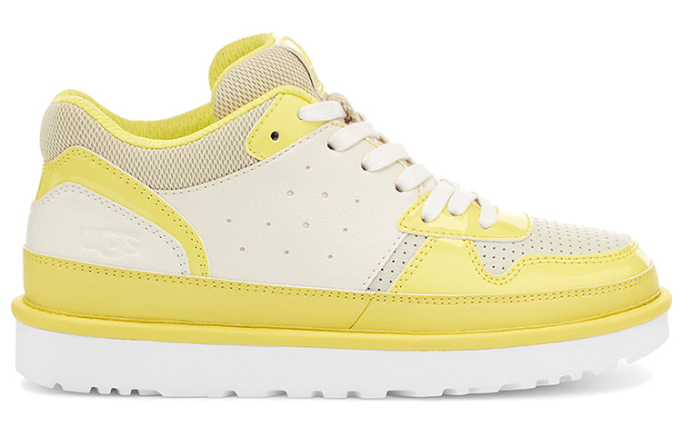 (W) UGG Highland Casual Skateboarding Shoes Yellow White 圖 2