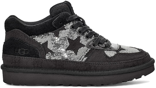 UGG Highland- 織物 系帶拼接低筒 時尚板鞋 女款 黑 Order UGG Highland- 織物 系帶拼接低筒 時尚板鞋 女款 黑