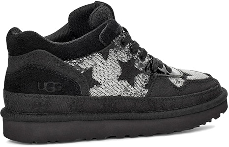 UGG Highland- 織物 系帶拼接低筒 時尚板鞋 女款 黑 Shop UGG Highland- 織物 系帶拼接低筒 時尚板鞋 女款 黑