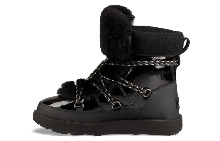 (Women) UGG Highland Waterproof Fleece Lined Black 1096467-BLK