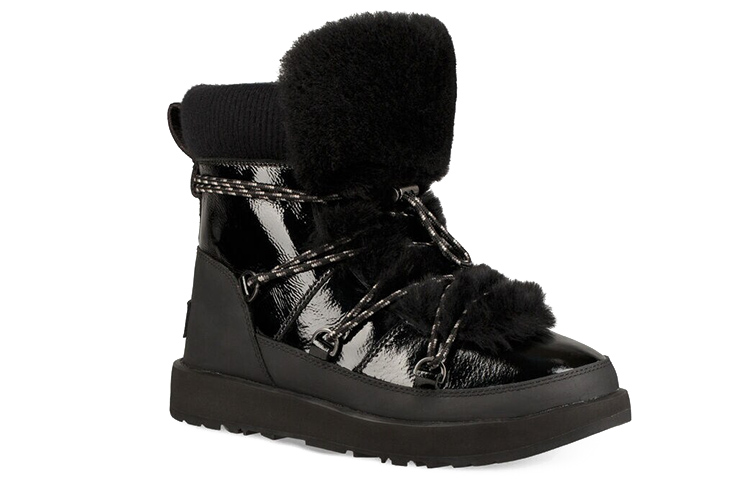 Lookbook (W) UGG Highland Wasserdicht Fleece Gefüttert Schwarz 1096467-BLK