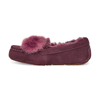 (W) UGG Holiday Ansley Puff Bow 'Purple Red'