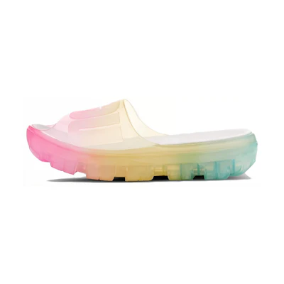(W) UGG Jella Clear Watercolors Slide Rainbow Blend