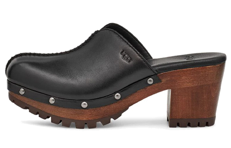 (W) UGG Judi Suede High Heel 'Fashion Black'