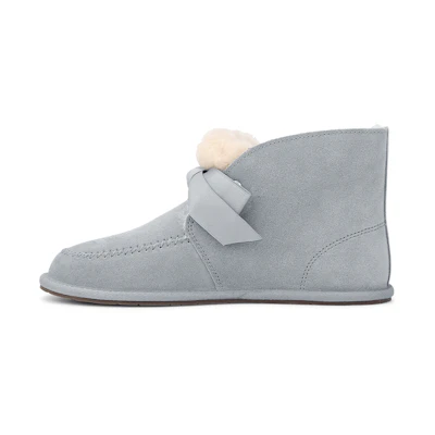 (W) UGG Kallen Lace Lacing Mid Tops Fleece Lined Gray