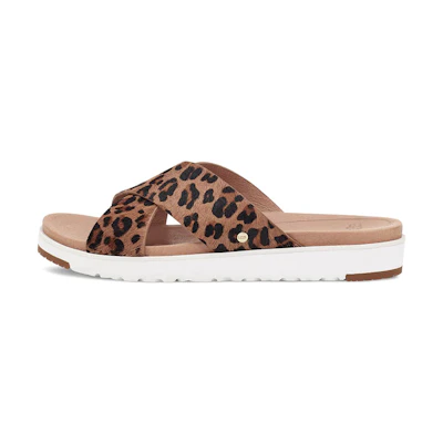 (W) UGG Kari Brown 'Leopard Print Slide'