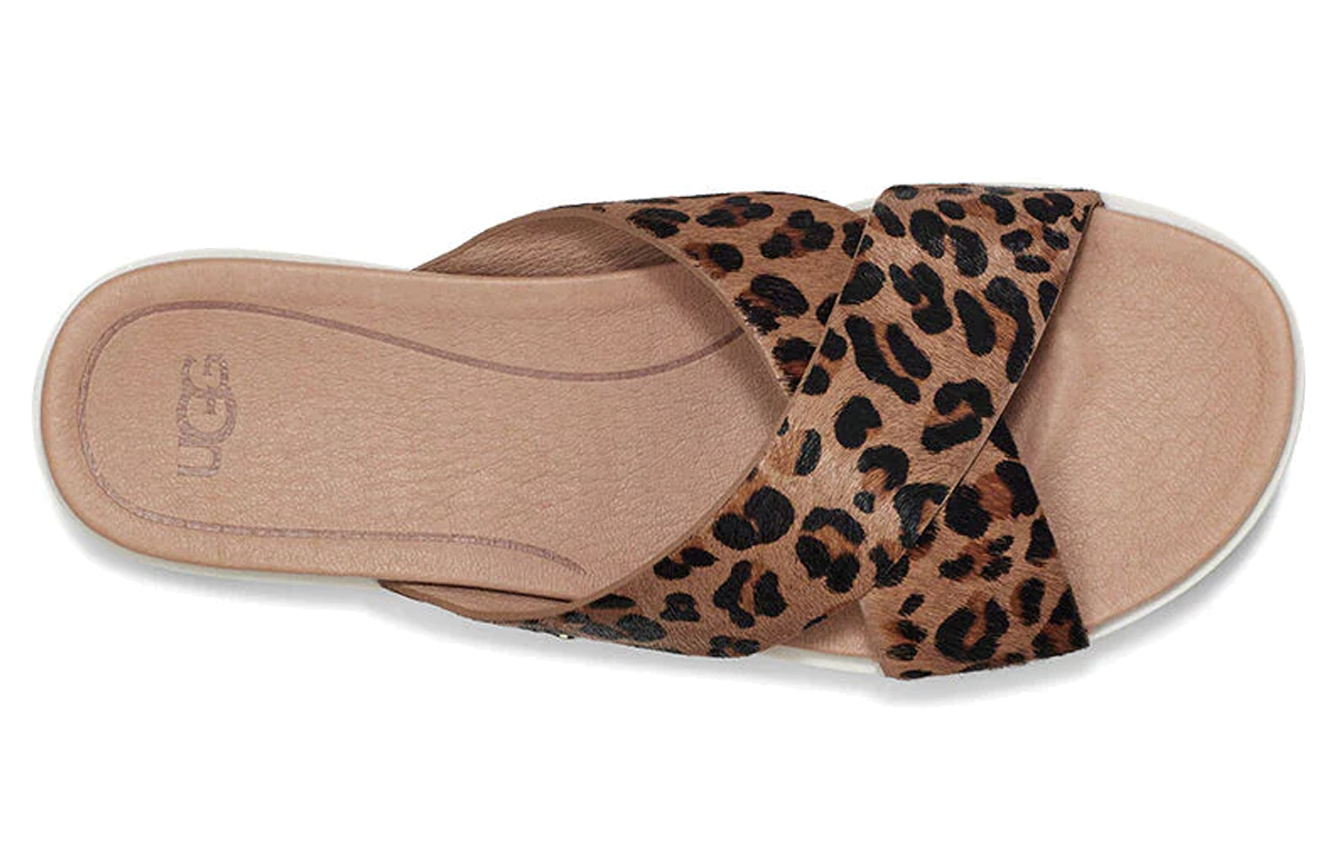 Shop (Women) UGG Kari Brown 'Leopard Print Slide' 1119736-TAN