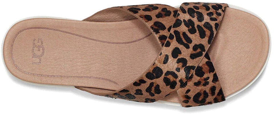(Women) UGG Kari Brown 'Leopard Print Slide' 1119736-TAN Shop (Women) UGG Kari Brown 'Leopard Print Slide' 1119736-TAN