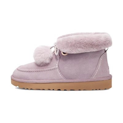 (W) UGG Kyrina Bow Pom 'Pink Purple'