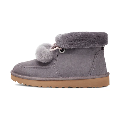 (W) UGG Kyrina Bow Pom 'Purple Gray'