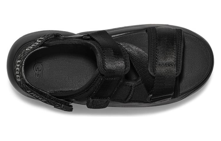 Shop UGG 帆布 圓頭百搭 沙灘涼鞋 女款 黑色