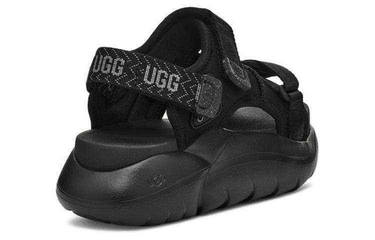 Shop UGG 帆布 圓頭百搭 沙灘涼鞋 女款 黑色