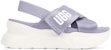 (W) UGG La Breeze Sandal Sukan Tapak Tebal Putih Ungu 'Hitam Putih'. 1117354-JGL