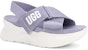 (W) UGG La Breeze Sandal Sukan Tapak Tebal Putih Ungu 'Hitam Putih'. 1117354-JGL